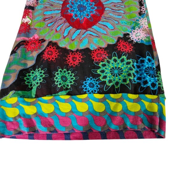Desigual Womens Multicolor Floral Print Short-Sleeve Dress XS 95% Cotton - Picture 4 of 5